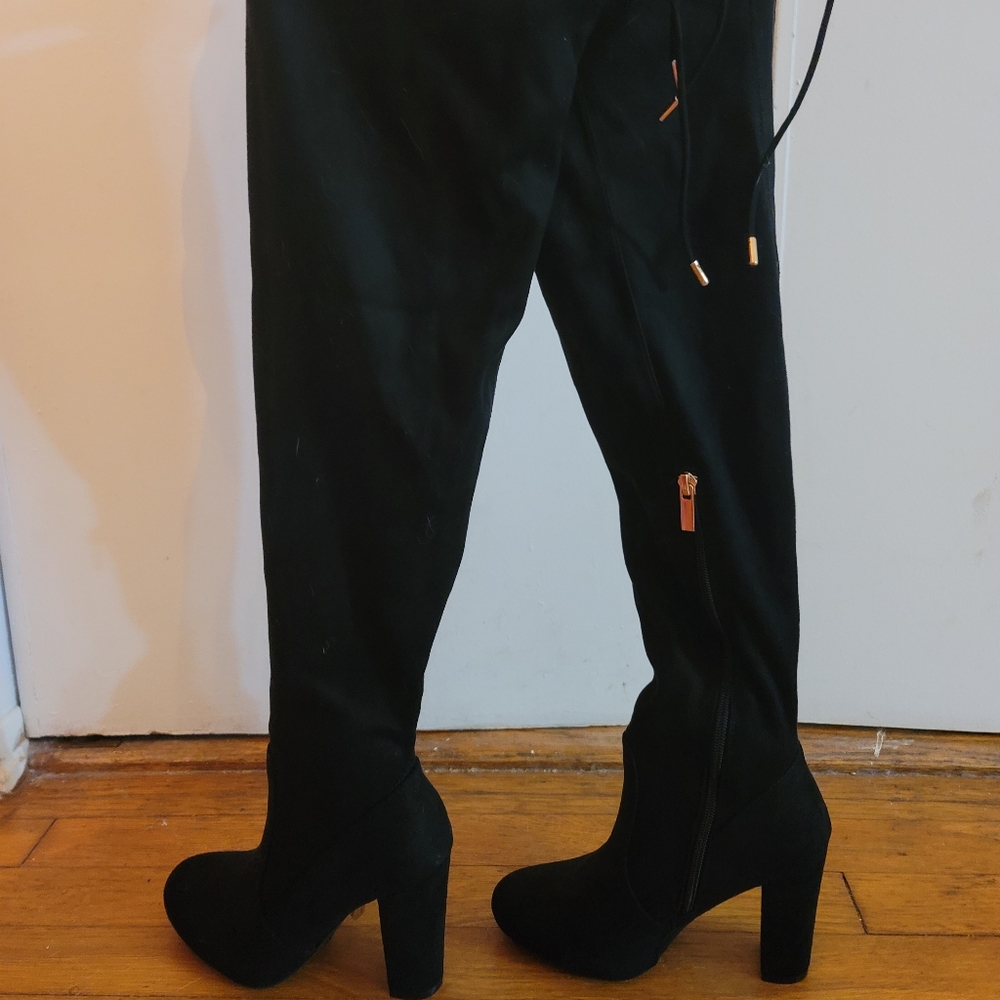 Journee Collection black Maya over the knee boots size 6WC